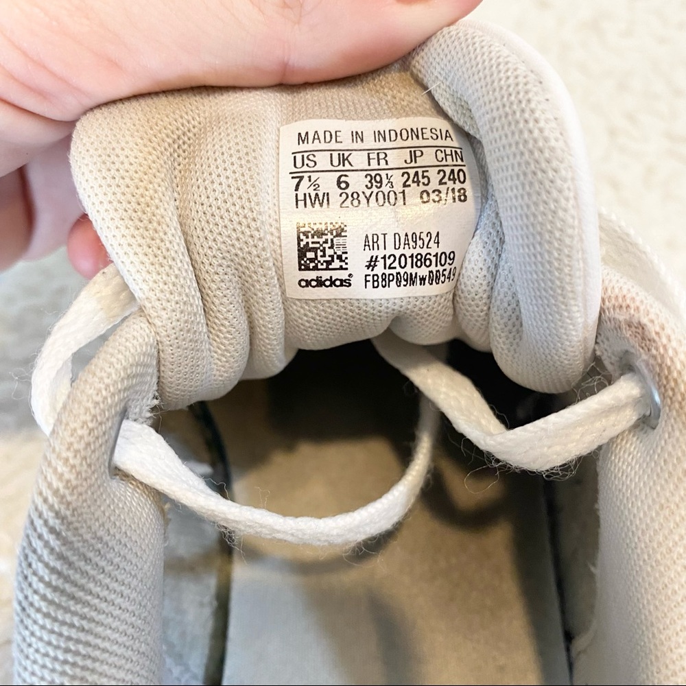adidas Advantage Sneakers White Metallic - Size 7.5 - Picture 5 of 13